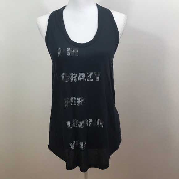 Haute Hippie Midnight Racer Back Tank Top Size M - Picture 2 of 6